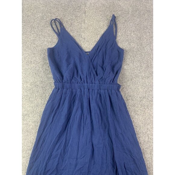 Lulus Womens Sleeveless Spaghetti Straps Maxi Cocktail Dress Size M Navy - Picture 1 of 10